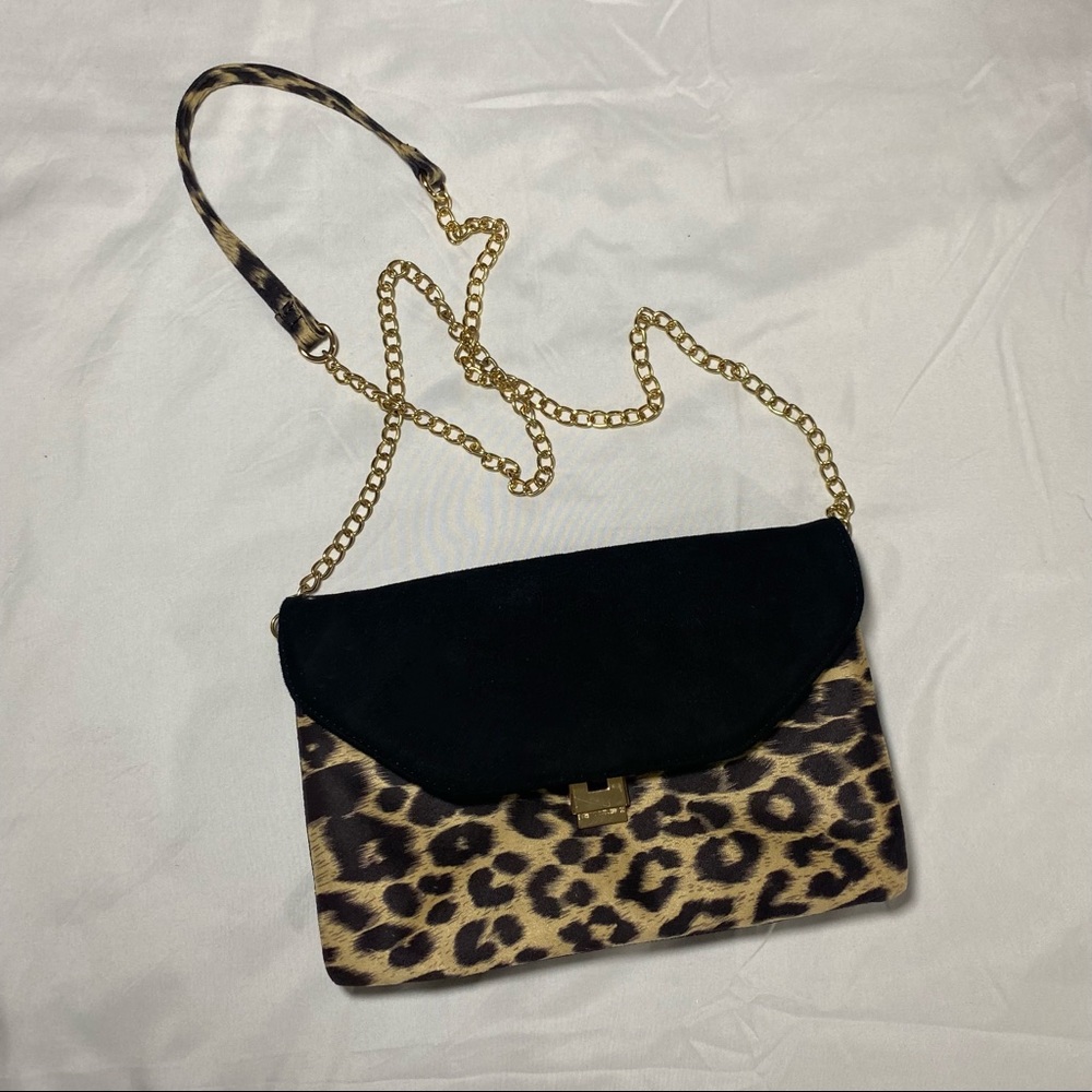 LEOPARD PRINT SOFT SUEDE BAG